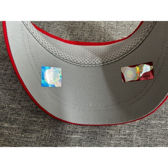 Nike Ohio State Buckeye Visor Hat Cap Red Embroidered Dri Fit Adjustable Strap - Picture 5 of 7